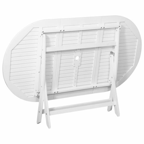 vidaXL St&oacute;ł ogrodowy, biały, 160x85x75 cm, lite drewno akacjowe