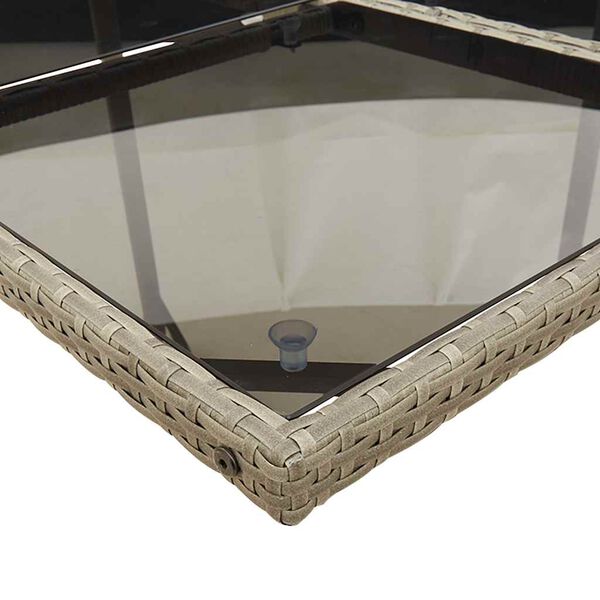 vidaXL 13-cz. zestaw mebli ogrodowych z poduszkami, szary rattan PE