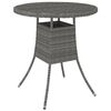 vidaXL Stolik ogrodowy, szary, 70x70x73 cm, polirattan