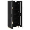 vidaXL Highboard Czarny Dąb 69,5 x 34 x 180 cm Materiał drewnopochodny