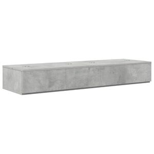 vidaXL Biurko studyjne Betonowy szary 110 x 40 x 19,5 cm