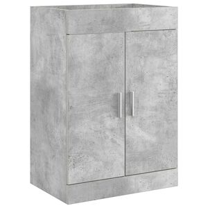 vidaXL Szafka pod zlewem w łazience Betonowy szary 56 x 37,5 x 81 cm