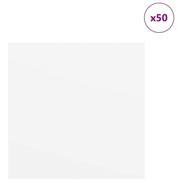 vidaXL Panele dekoracyjne 50 pcs Biały 30 x 30 x 0.27 cm