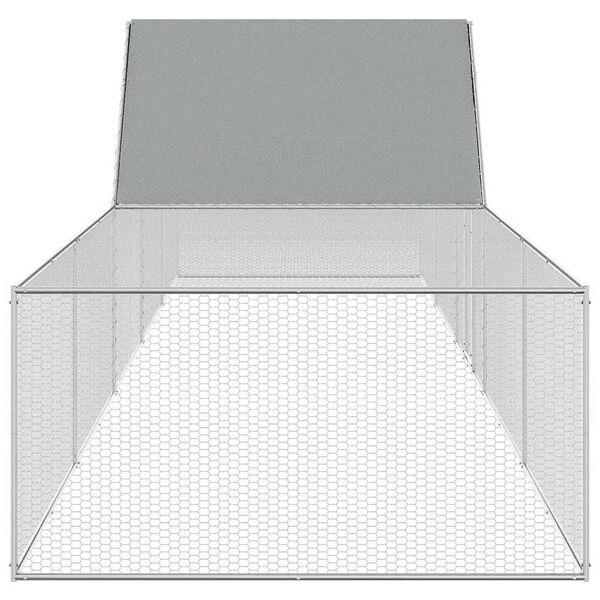 vidaXL Woliera dla kur, 10 x 2 x 2 m, galwanizowana stal