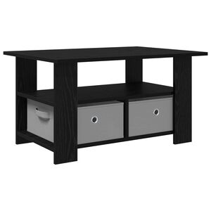 vidaXL Stolik kawowy Czarny Dąb 77 x 55 x 42 cm Drewno inżynieryjne