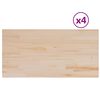 vidaXL Blaty do stołu, 4 szt., 100x50x1,7 cm, prostokątne, sosnowe