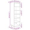 vidaXL Szafka na buty, czarna, 30x34x105 cm, lite drewno sosnowe
