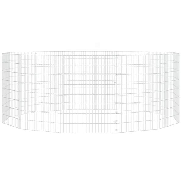 vidaXL Kojec dla zwierząt, 12 paneli, 54x80 cm, galwanizowane żelazo