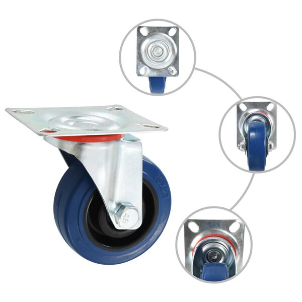 vidaXL K&oacute;łka skrętne, 4 szt., 75 mm