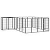 vidaXL Kojec dla psa, 22 paneli, czarny, 50x100 cm, stal