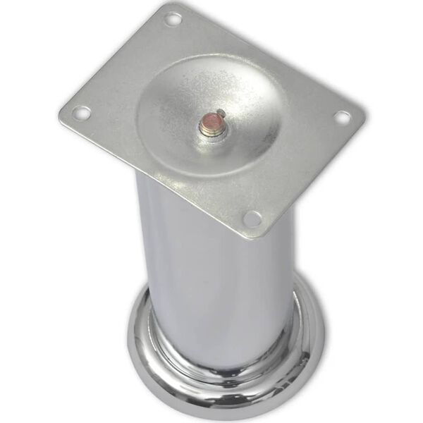 vidaXL Okrągłe n&oacute;żki do sofy, 8 szt., chromowe, 180 mm