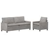 vidaXL Zestaw Sof 2 pcs jasnoszary 196 x 81 x 87,5 cm Welur