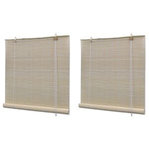 vidaXL Naturalne rolety bambusowe, 2 szt., 120 x 160 cm