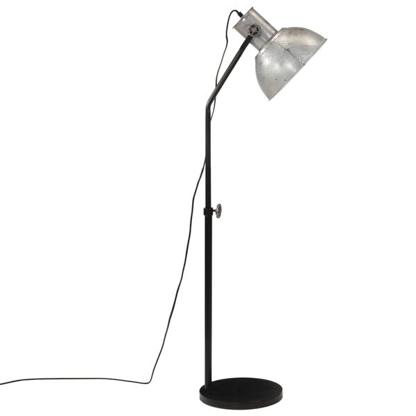 vidaXL Lampa stojąca, 25 W, srebro vintage, 30x30x90-150 cm, E27