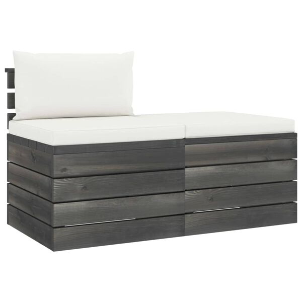 vidaXL 2-cz. zestaw mebli z palet do ogrodu, z poduszkami, sosna