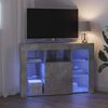 vidaXL Kątowa szafka LED pod telewizor Betonowy szary 100x40x68cm