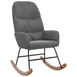vidaXL Fotel bujany, ciemnoszary, tapicerowany aksamitem