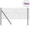 vidaXL Słupek ogrodzeniowy. Szary 10 x 0,4 m (siatka 40 x 40 mm)