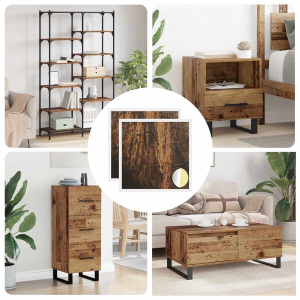 vidaXL Okładka Śrubowa Samoprzylepna 2 pcs Stare drewno &Oslash; 20 x 0,5 mm