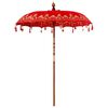 vidaXL Baliński Parasol z Bazą Czerwony 185 x 185 x 260 cm