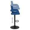 vidaXL Stołki barowe, 2 szt., niebieskie, tapicerowane tkaniną