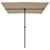 vidaXL Parasol ogrodowy na aluminiowym słupku, 2x1,5 m, taupe