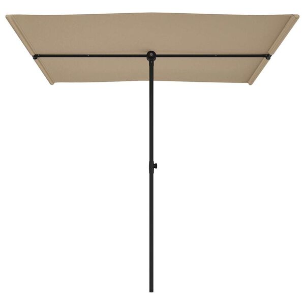 vidaXL Parasol ogrodowy na aluminiowym słupku, 2x1,5 m, taupe