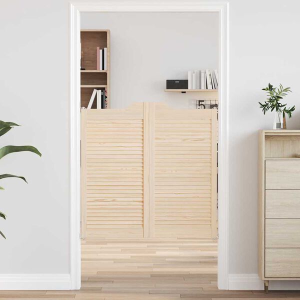 vidaXL Drzwi wahadłowe żaluzjowe 2 pary 100x100 cm lite drewno sosnowe