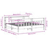 vidaXL Łóżko z regałem, bez materaca, 180x200 cm, lite drewno sosnowe