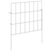 vidaXL Ogrodzenie z palikami 24 szt. 35 x 30 cm Stal ocynkowana