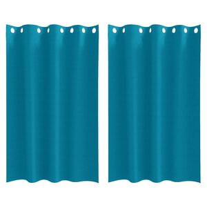 vidaXL Firany blackout z k&oacute;łkami 2 szt. Turkusowy 175 x 140 cm