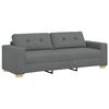 vidaXL Sofa 3 pcs Ciemnoszary 221 x 80 x 80 cm Tkanina lniana