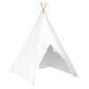vidaXL Namiot Teepee Biały 120 x 120 x 150 cm Tkanina i Plastik
