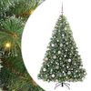 vidaXL Sztuczna choinka z 300 diodami LED Zielony 180 cm PE i PVC