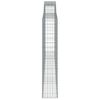 vidaXL Kosze gabionowe, 7 szt, 400x30x160/180 cm, galwanizowane żelazo