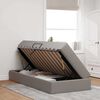 vidaXL Ł&oacute;żko z miejscem na przechowywanie i materacem Ciemnoszary