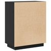 vidaXL Szafka, czarna, 60x34x75 cm, lite drewno sosnowe