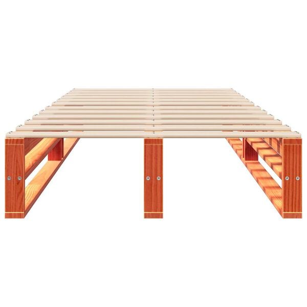 vidaXL Rama ł&oacute;żka bez materaca, woskowy brąz, 100x200 cm, lita sosna