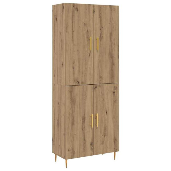 vidaXL Highboard Montowane na ścianie dąb artisan 69,5 x 34 x 180 cm