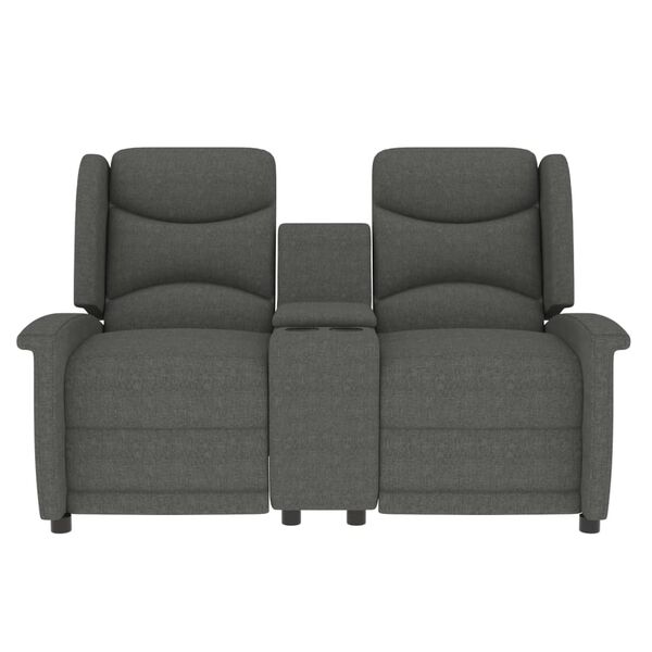 vidaXL Rozkładany fotel masujący z uchwytem, 2-os., jasnoszary