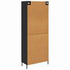 vidaXL Highboard z szufladą 2 pcs Czarny Dąb Materiał drewnopochodny