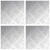 vidaXL Stopień Kwadrat 4 pcs Srebrny 20 x 20 cm Aluminium