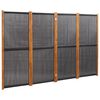 vidaXL Parawan 4-panelowy, czarny, 280 x 180 cm
