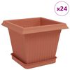 vidaXL Doniczki 24 pcs Czerwony ceglasty 20 x 20 x 16 cm