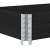 vidaXL Nadstawki paletowe, 3 szt., czarne, 150x50 cm, drewno sosnowe