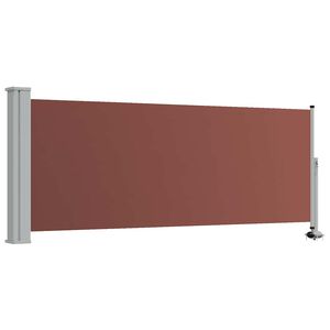 vidaXL Wysuwana markiza boczna na taras, 100 x 300 cm, brązowa