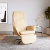 vidaXL Fotel wypoczynkowy z podn&oacute;żkiem, kremowy, obity aksamitem