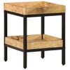 vidaXL Stolik boczny z p&oacute;łką Brązowy 35 x 35 x 45 cm Drewno z mango