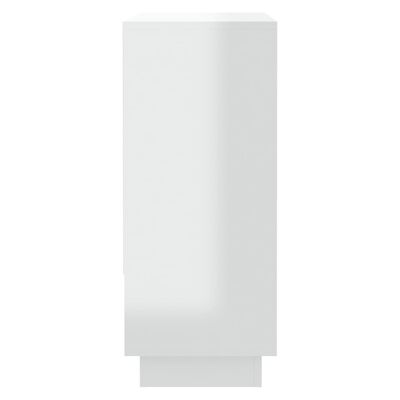 vidaXL Szafka, biała, na wysoki połysk, 97x31x75 cm, płyta wiórowa