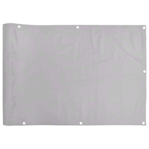 vidaXL Osłona balkonowa, szara, 600x90 cm, PVC